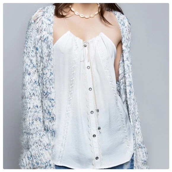 POL Mohair Distressed Long Cardigan Duster - Picture 7 of 9